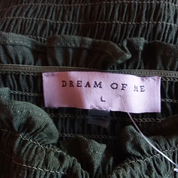 ROMANTIC SMOCKED GREEN DRESS SIZE L - Picture 9 of 12